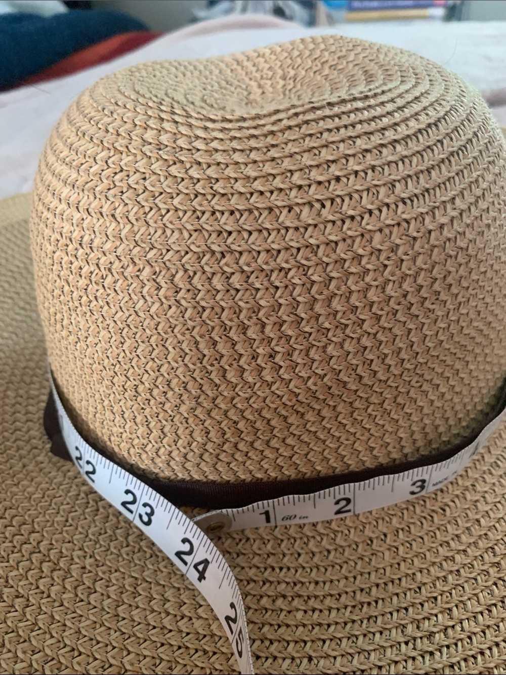 Smith & Hawken Unisex Natural Straw Sun Hat with Adjustable Ties - Picture 11 of 11